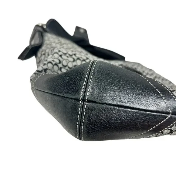 Coach Vintage 2003 North South Black Grey CC Monogram Leather Trim Soho Bag - Picture 10 of 10